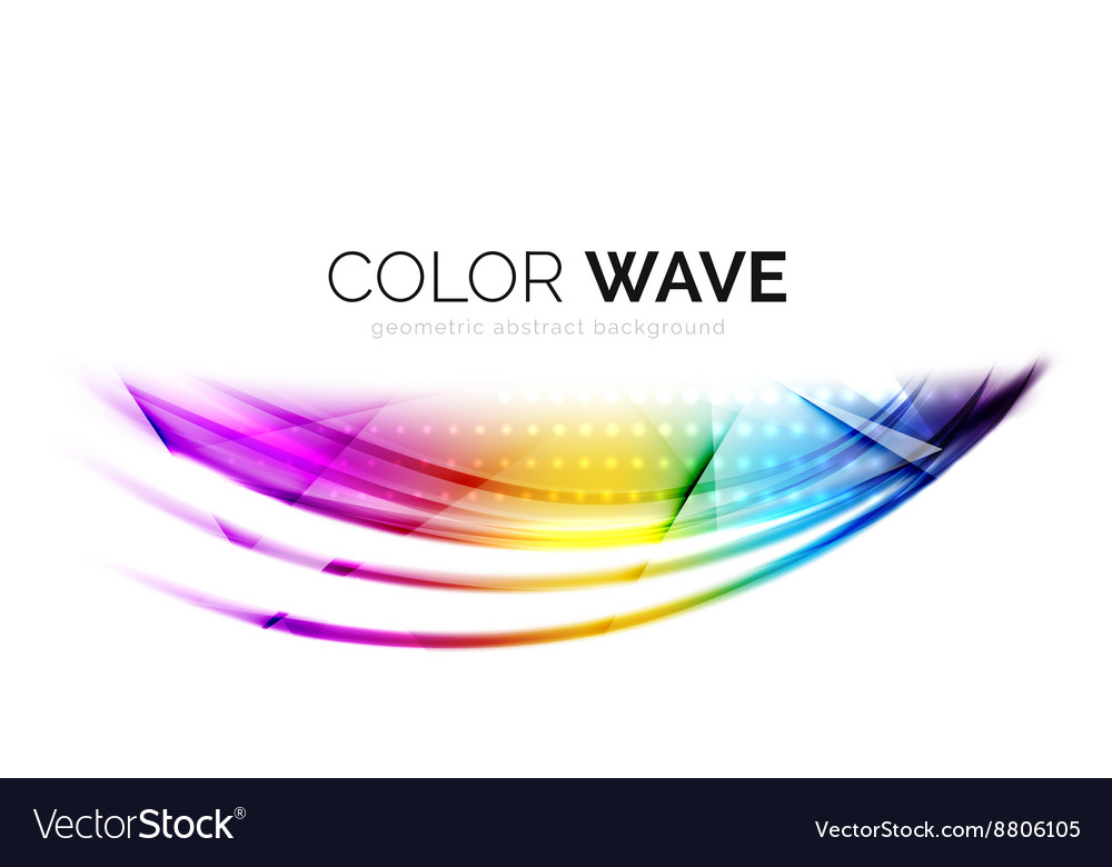 Abstract color wave design element
