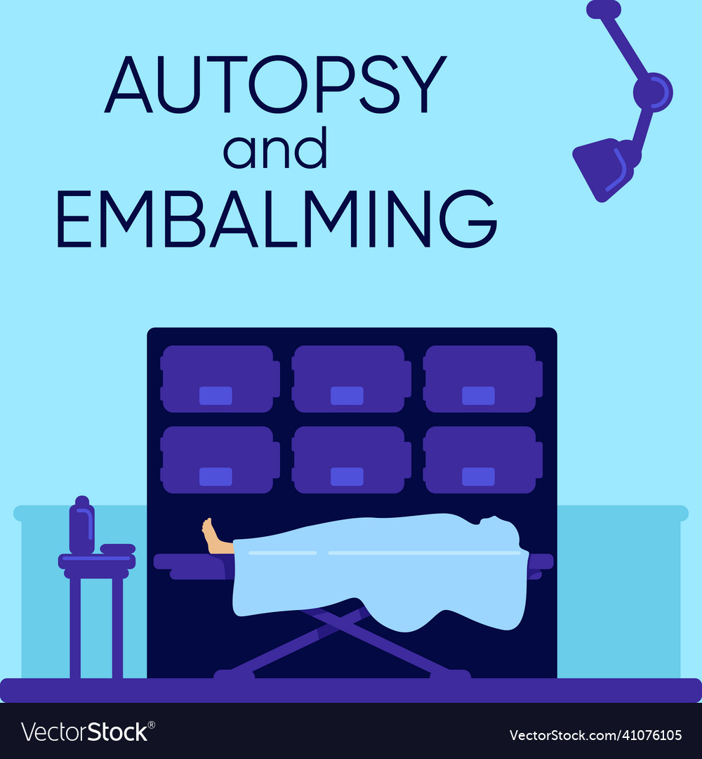 Autopsy and embalming ceremony social media post