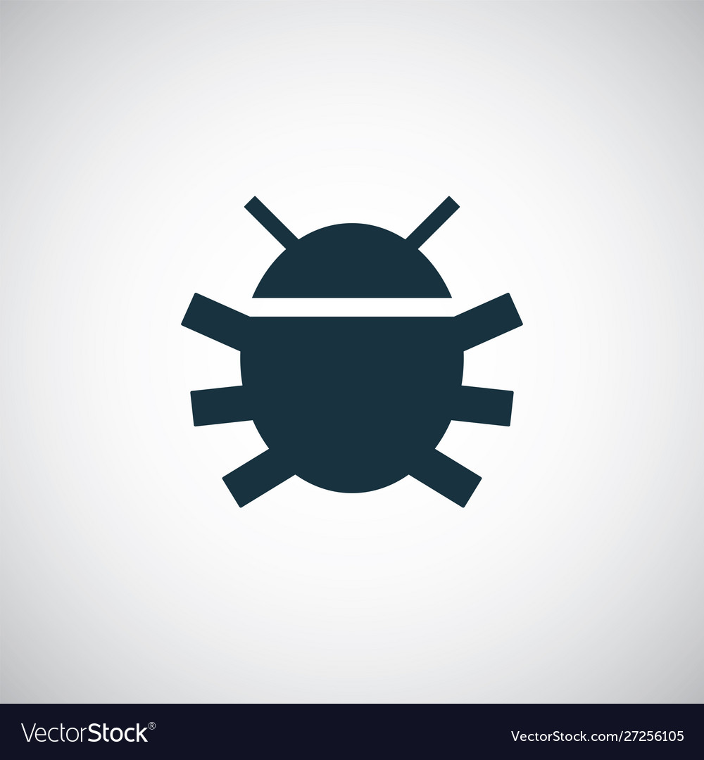 Bug icon for web and ui on white background