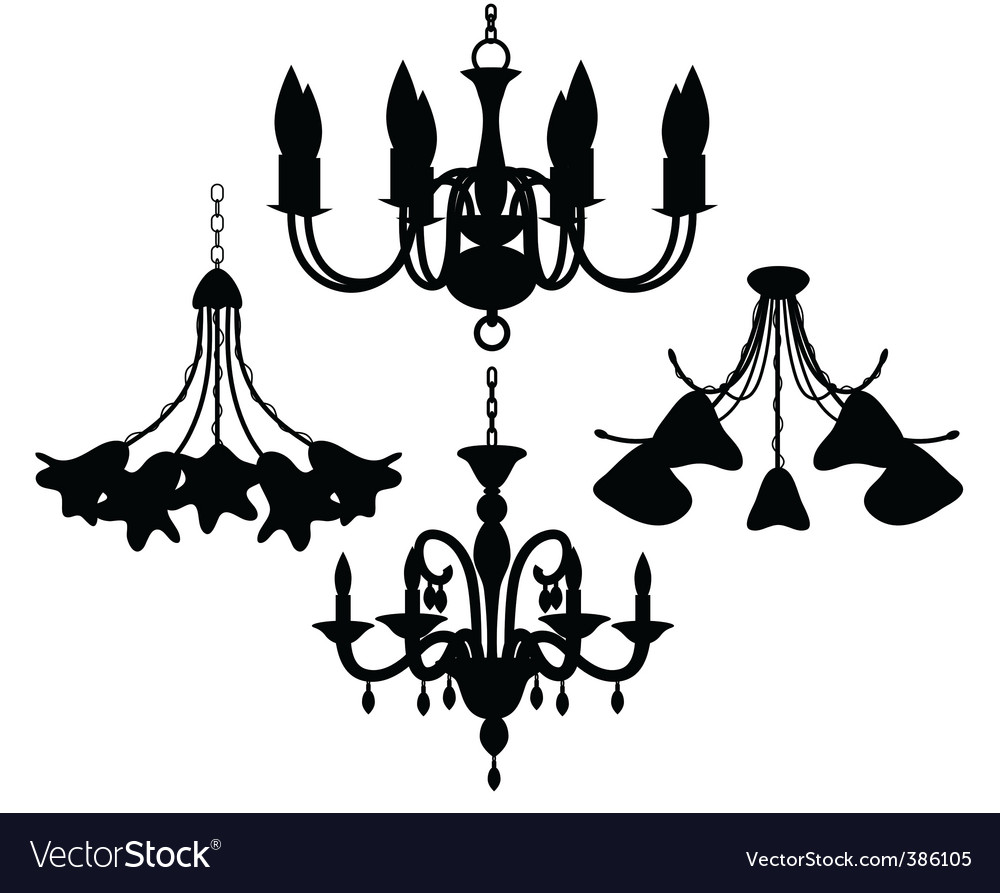 Chandelier set Royalty Free Vector Image VectorStock