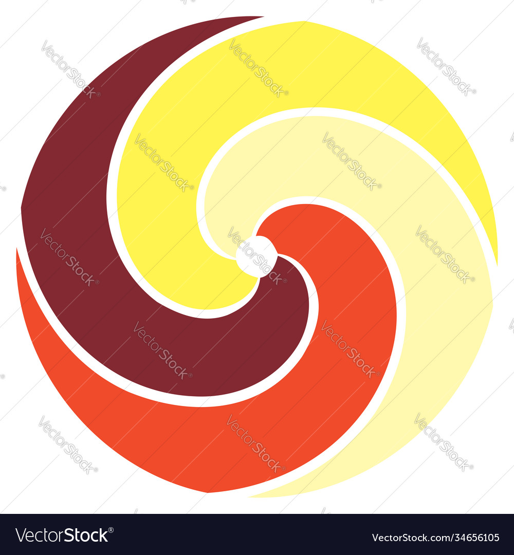 Circular spiral swirl twirl design element Vector Image Circular spiral swirl twirl design element