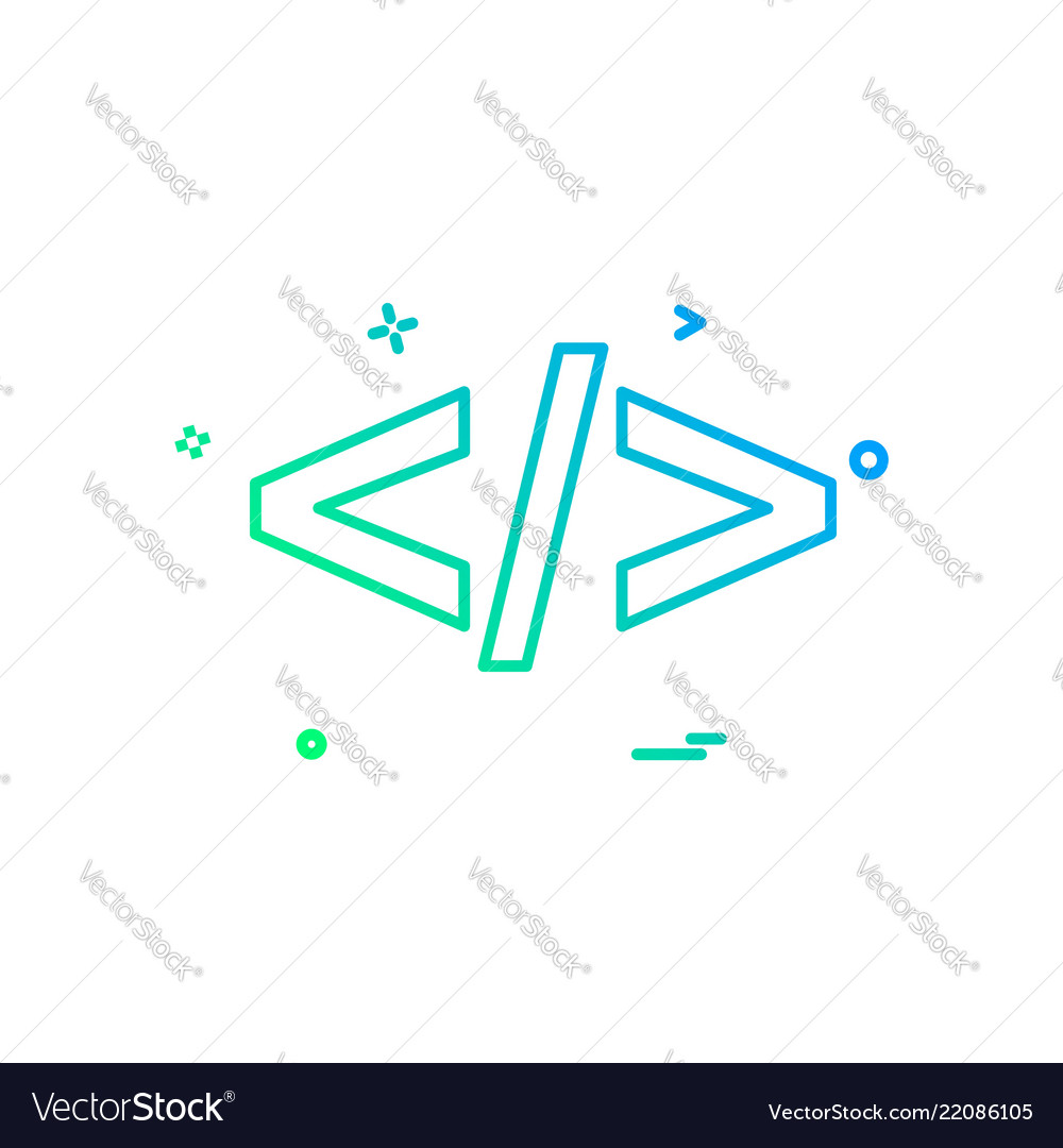 Code icon design vector image Code icon design