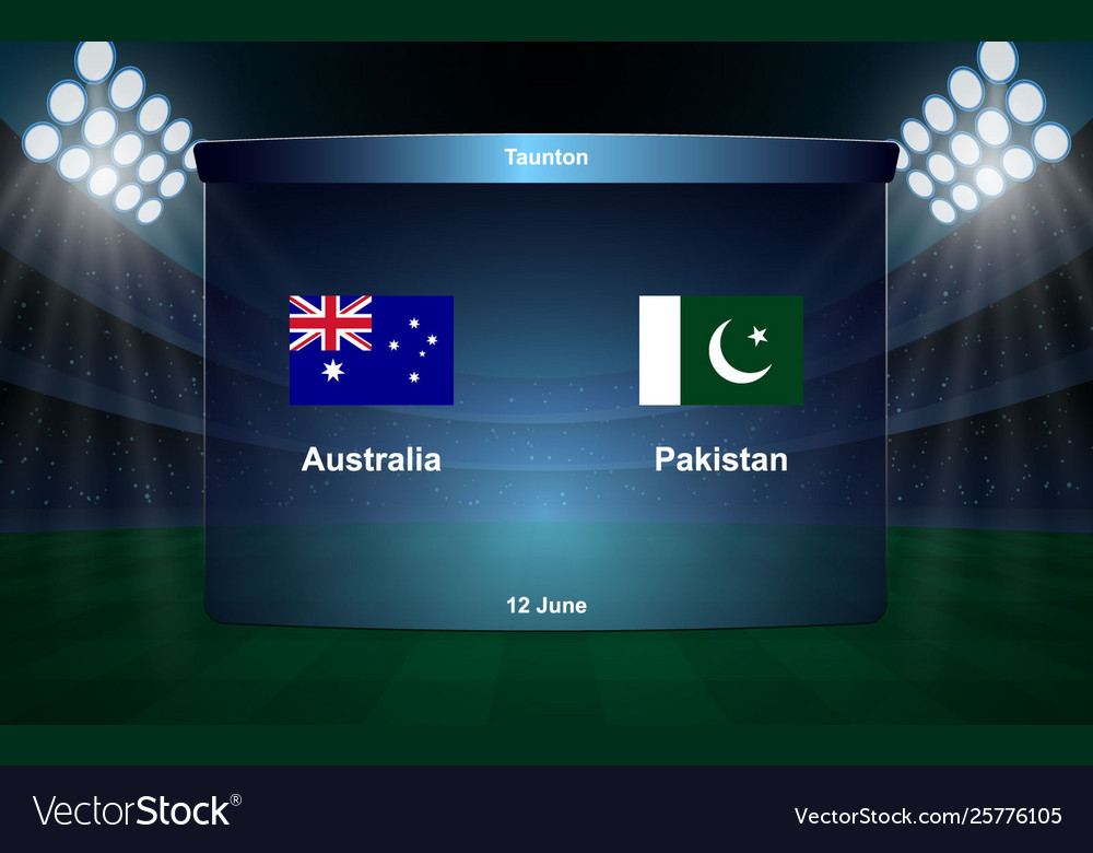 Cricket scoreboard broadcast graphic template vector image Cricket scoreboard broadcast graphic template