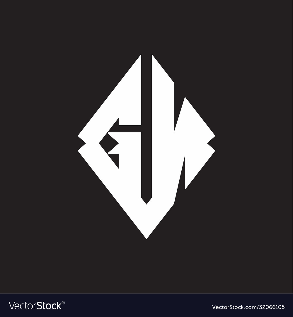 Gn logo monogram with sharp square design template