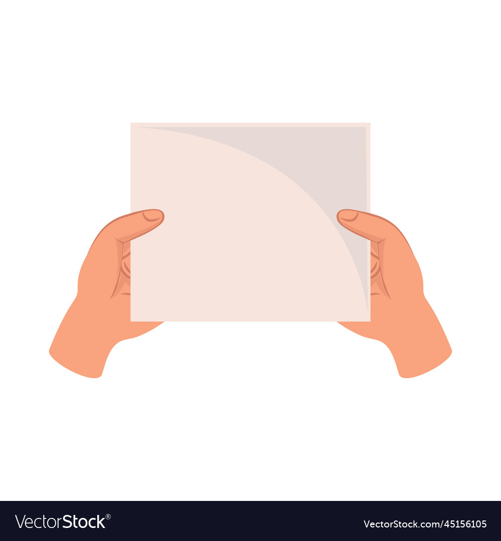 Hands with empty banner