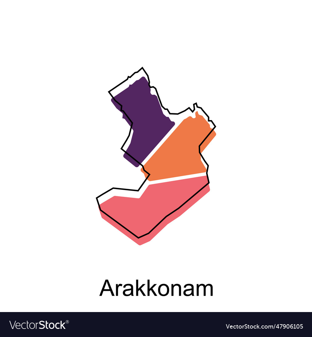 Map of arakkonam city map of the india country Vector Image