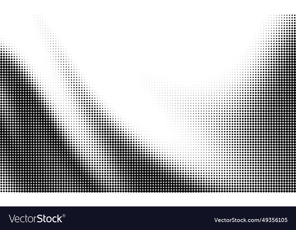 Monochrome gradient halftone dots background vector image Monochrome gradient halftone dots background