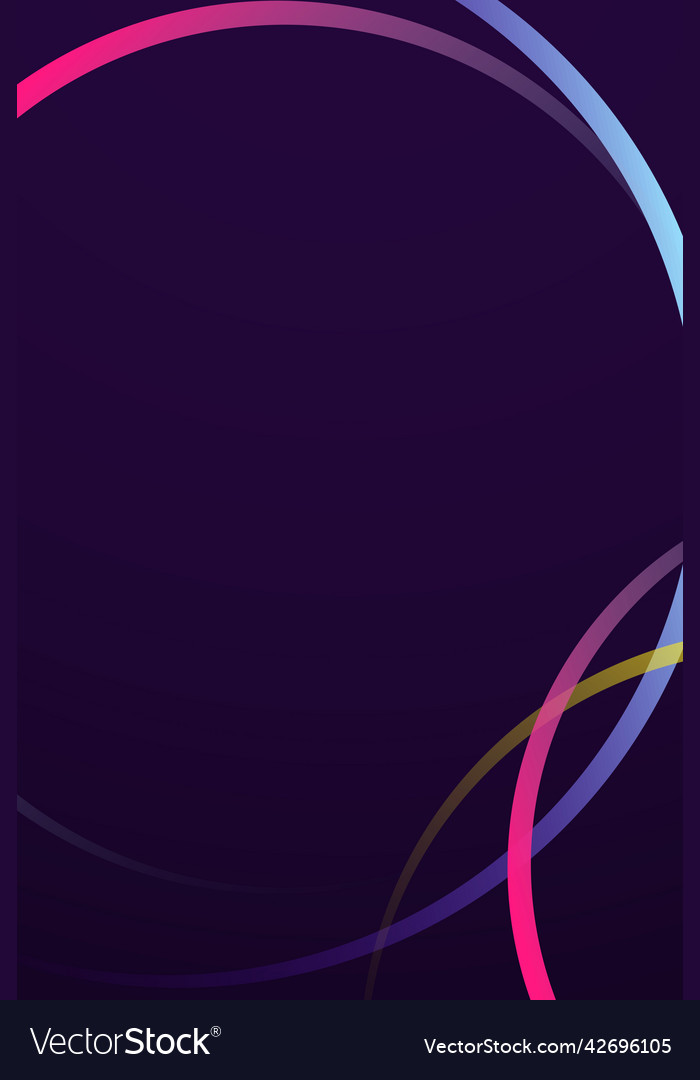 Neon gradient curve frame template