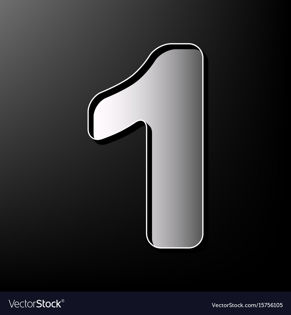 Number One Icon - 3D Style