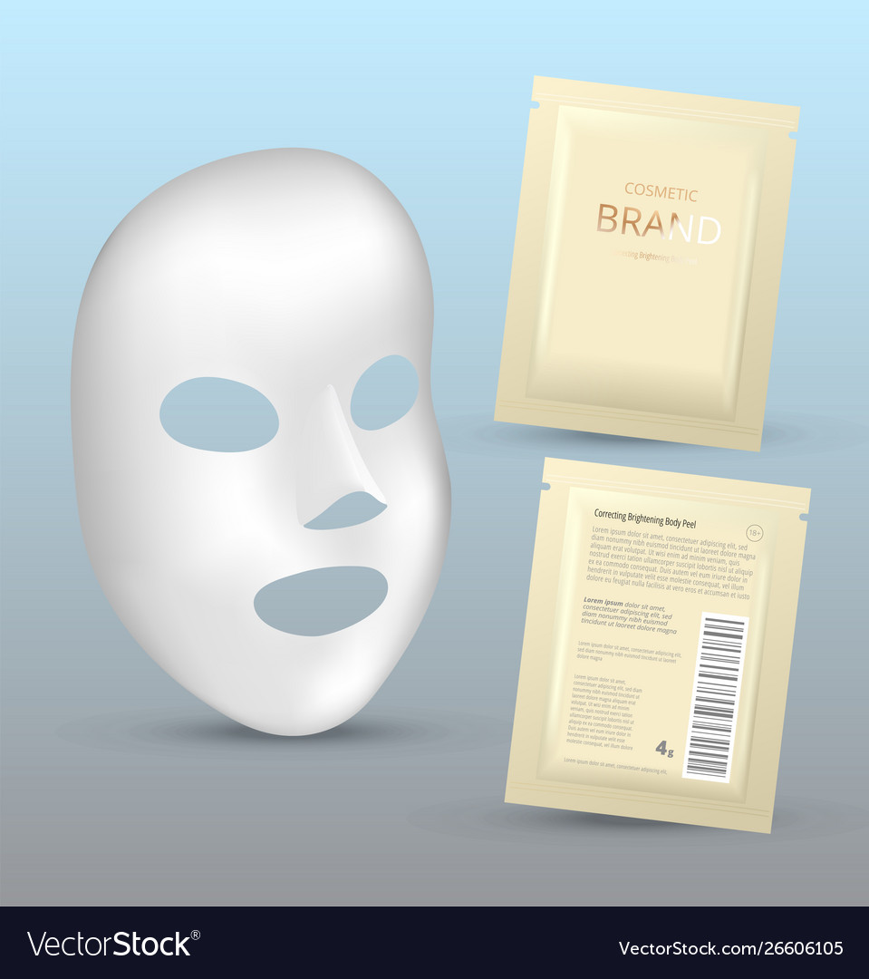 Plastic packaging with sheet mask blank foil