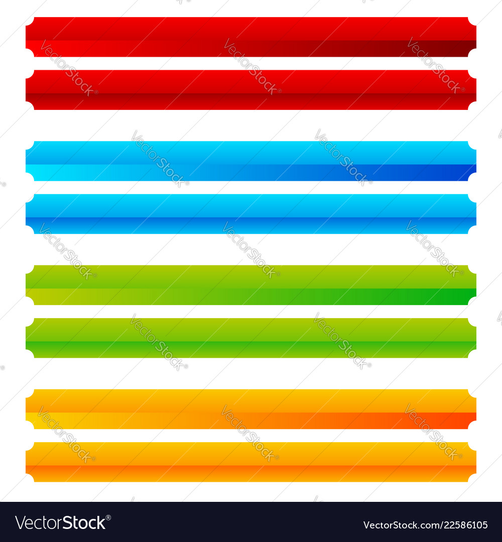 Rectangle horizontal bright colorful button vector image Rectangle horizontal bright colorful button