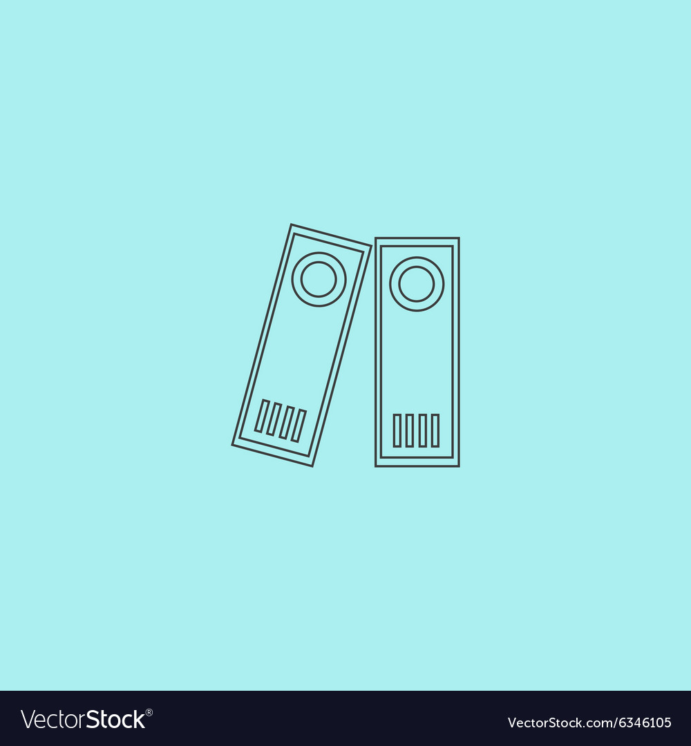 Row of binders icon