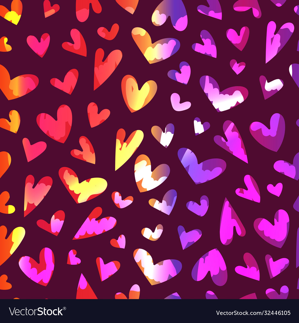 Seamless pattern with heart for happy