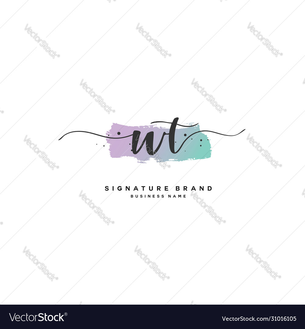 W t wt initial letter handwriting and signature