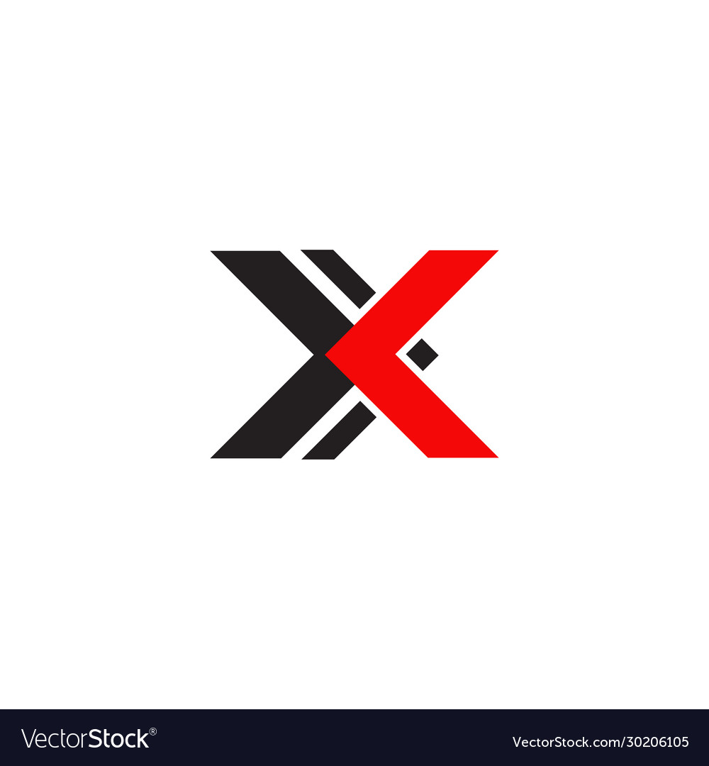 X letter initial icon logo design template Vector Image