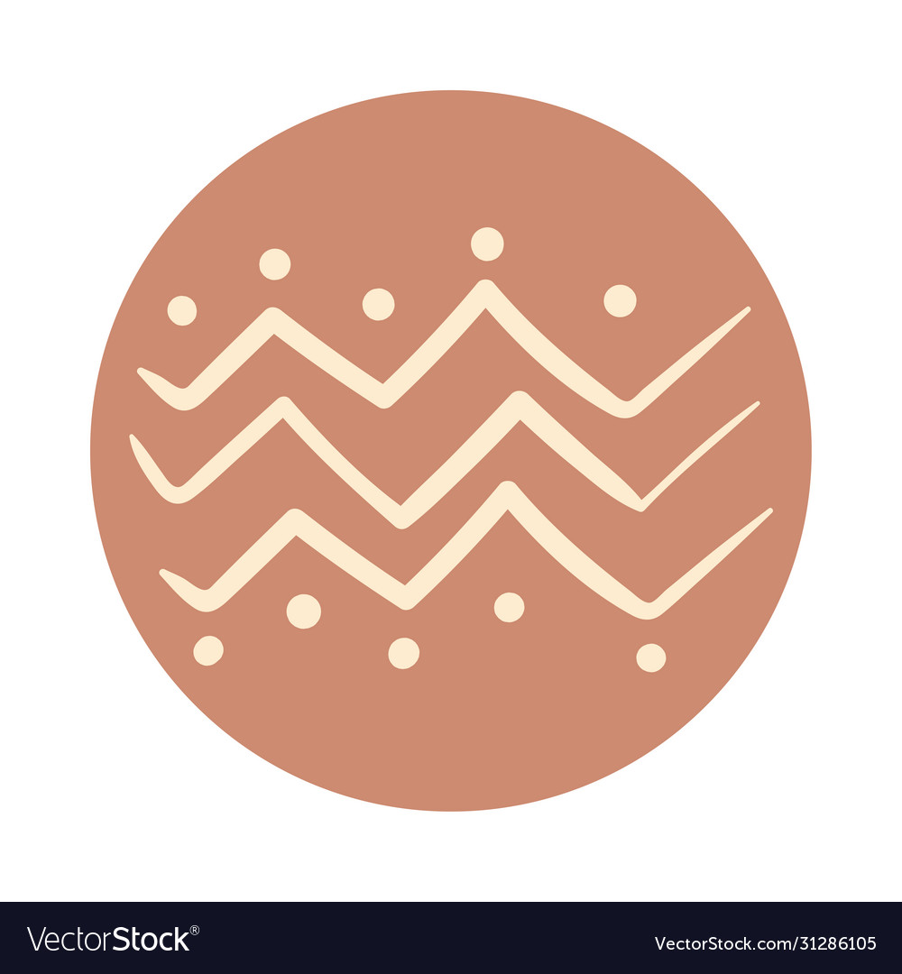 Zig zag lines boho hand draw style