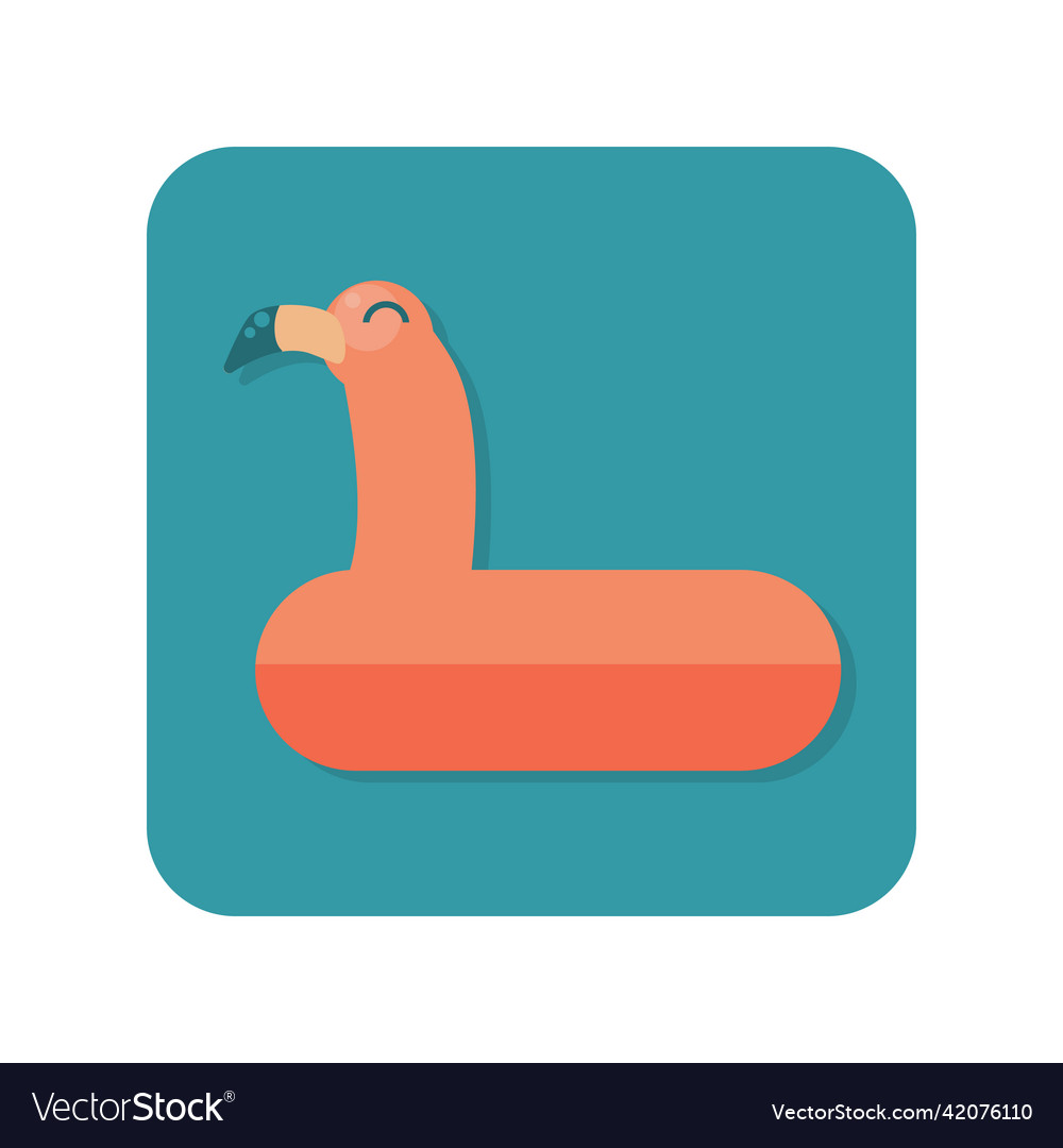 Abstract button icon inflatable flamingo circle Vector Image Abstract button icon inflatable flamingo circle
