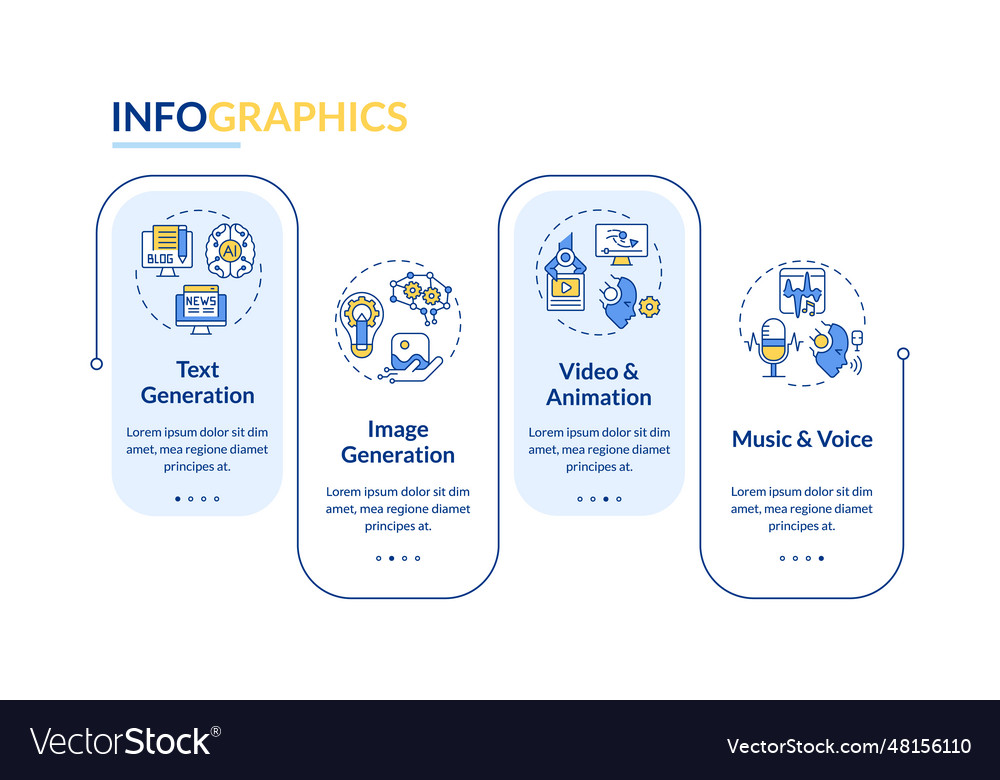 Ai for seo layout with multicolor thin line icons