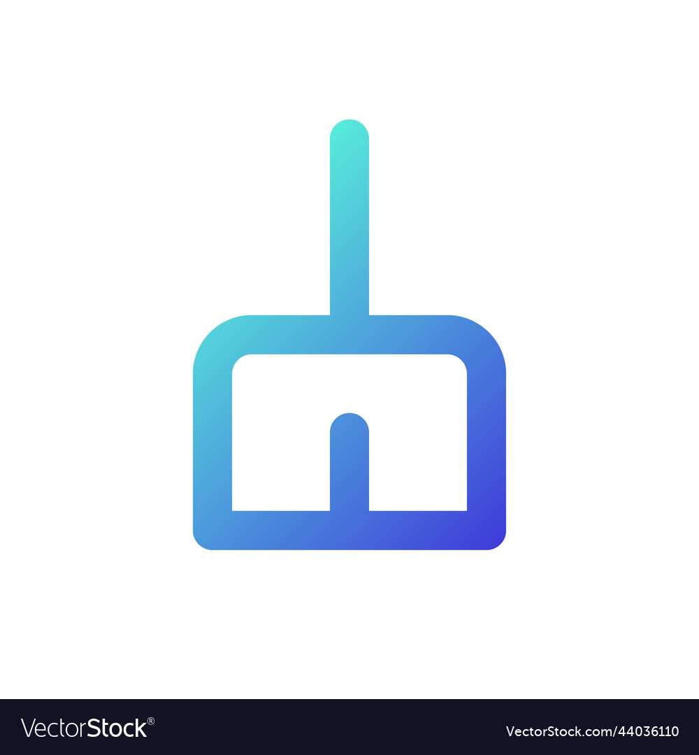 Broom pixel perfect gradient linear ui icon vector image Broom pixel perfect gradient linear ui icon