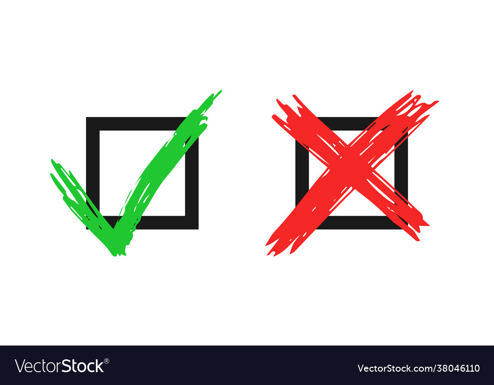 Check and Cross Sign Elements