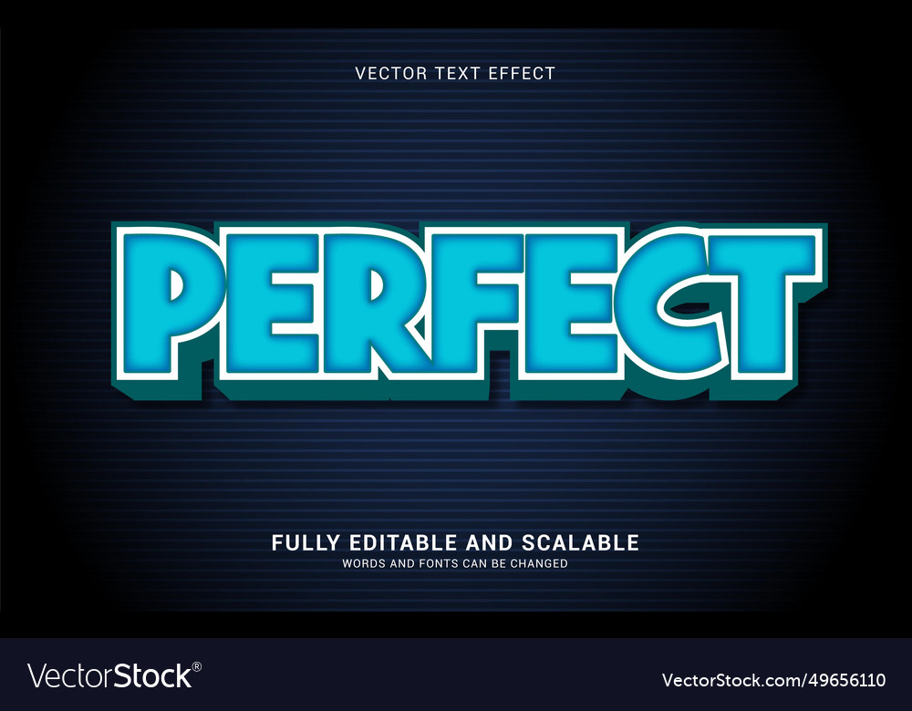 Editable text effect perfect style
