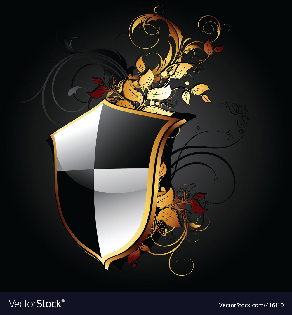 Floral Shield Icon