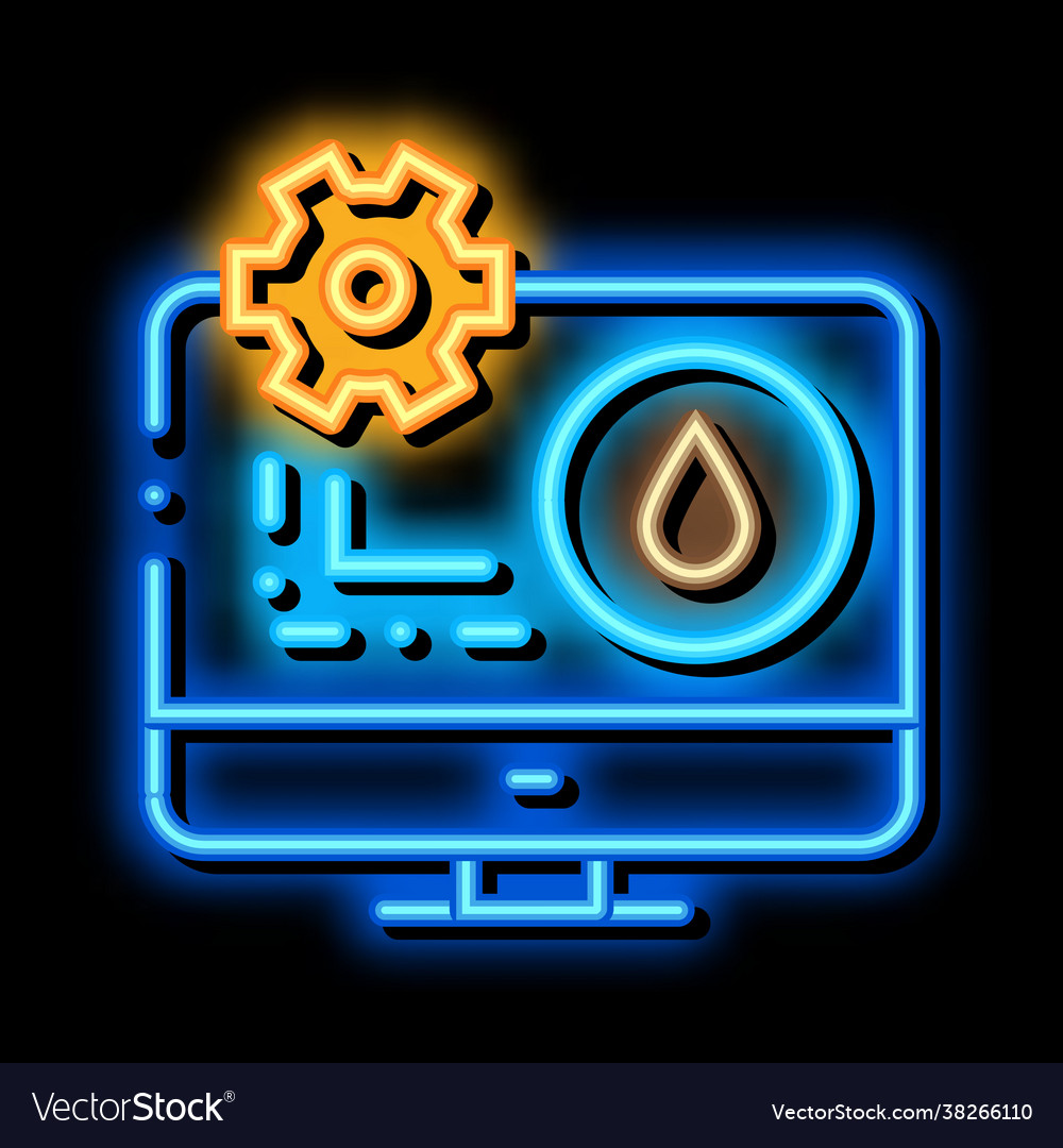 Gas consumption settings via computer neon glow