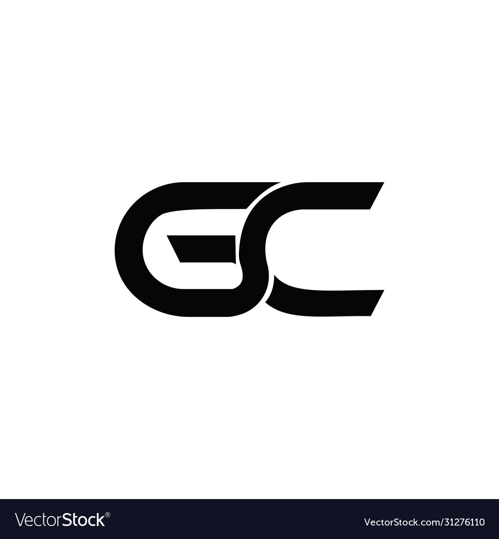 Initial letter gc or cg logo design template Vector Image