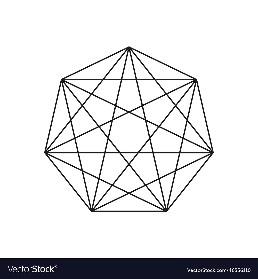 Interlocking polygon shape geometric pattern vector image Interlocking polygon shape geometric pattern