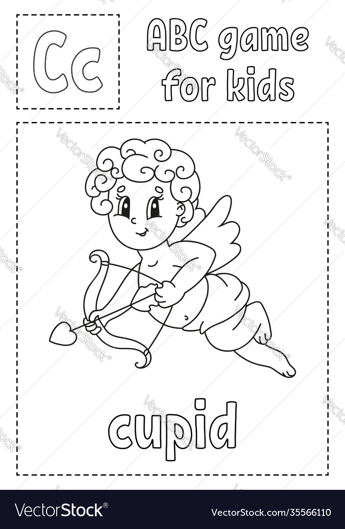 Buchstabe c ist für Cupid abc Spiel Kinder Alphabet