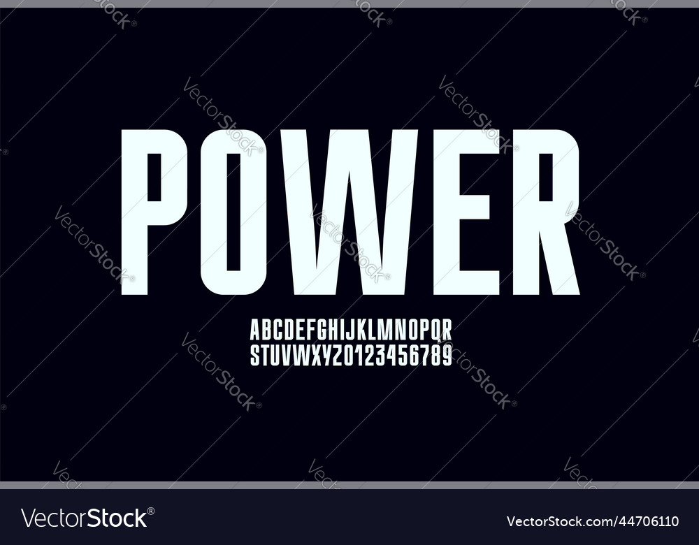 Narrow Condensed Alphabet Font