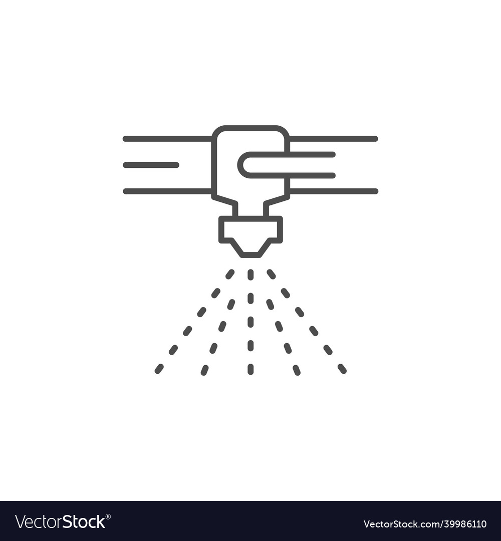 Robotic painting line outline icon Royalty Free Vector Image