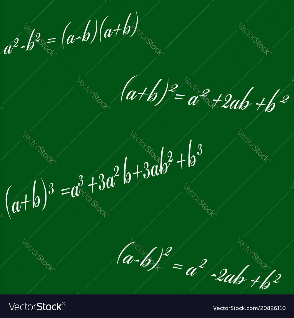 Seamless pattern with mathematical formulas