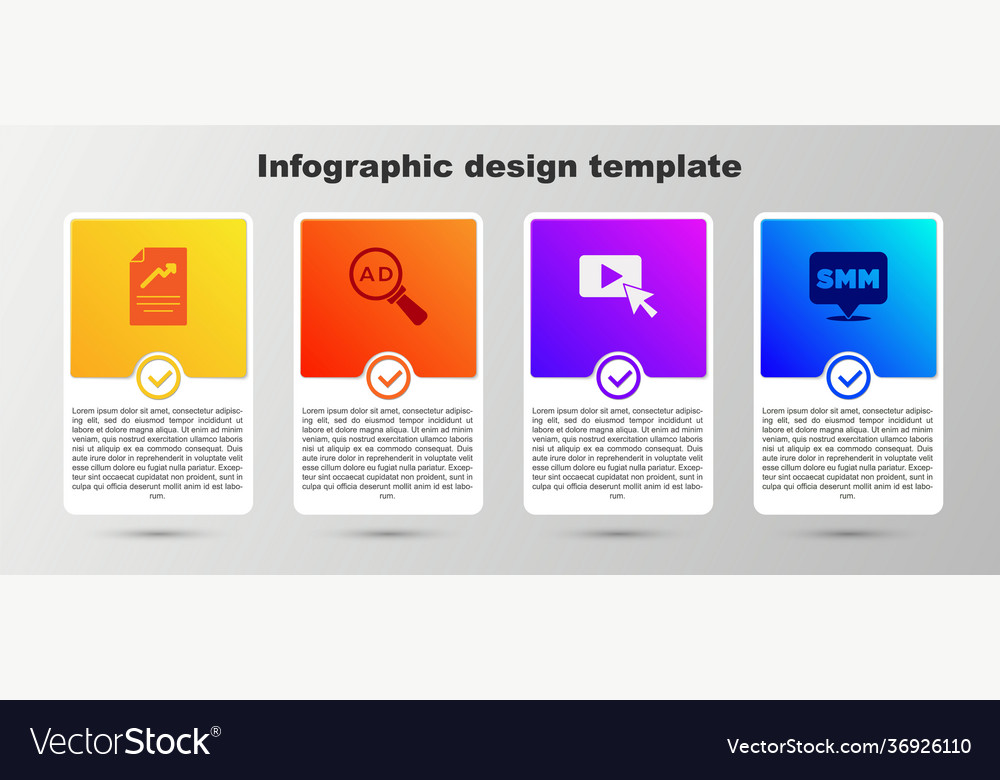 Set document with graph chart advertising vector image Set document with graph chart advertising