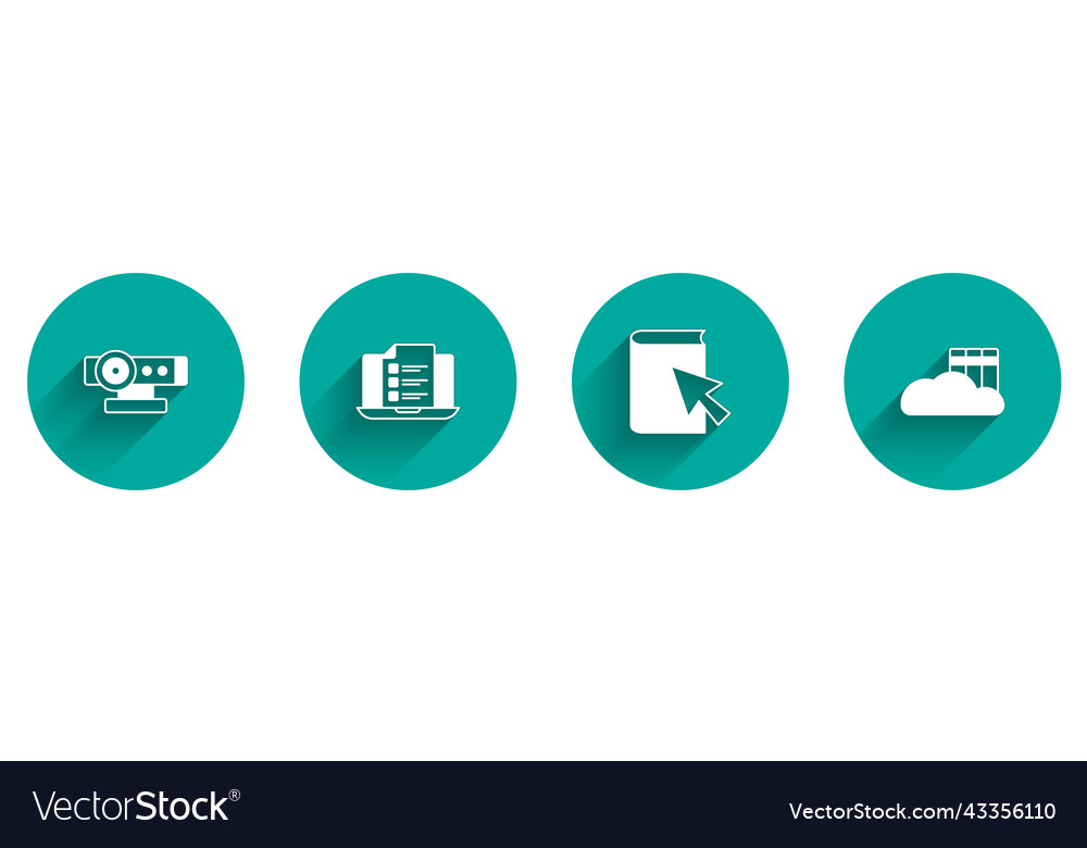Set web camera online quiz test survey book