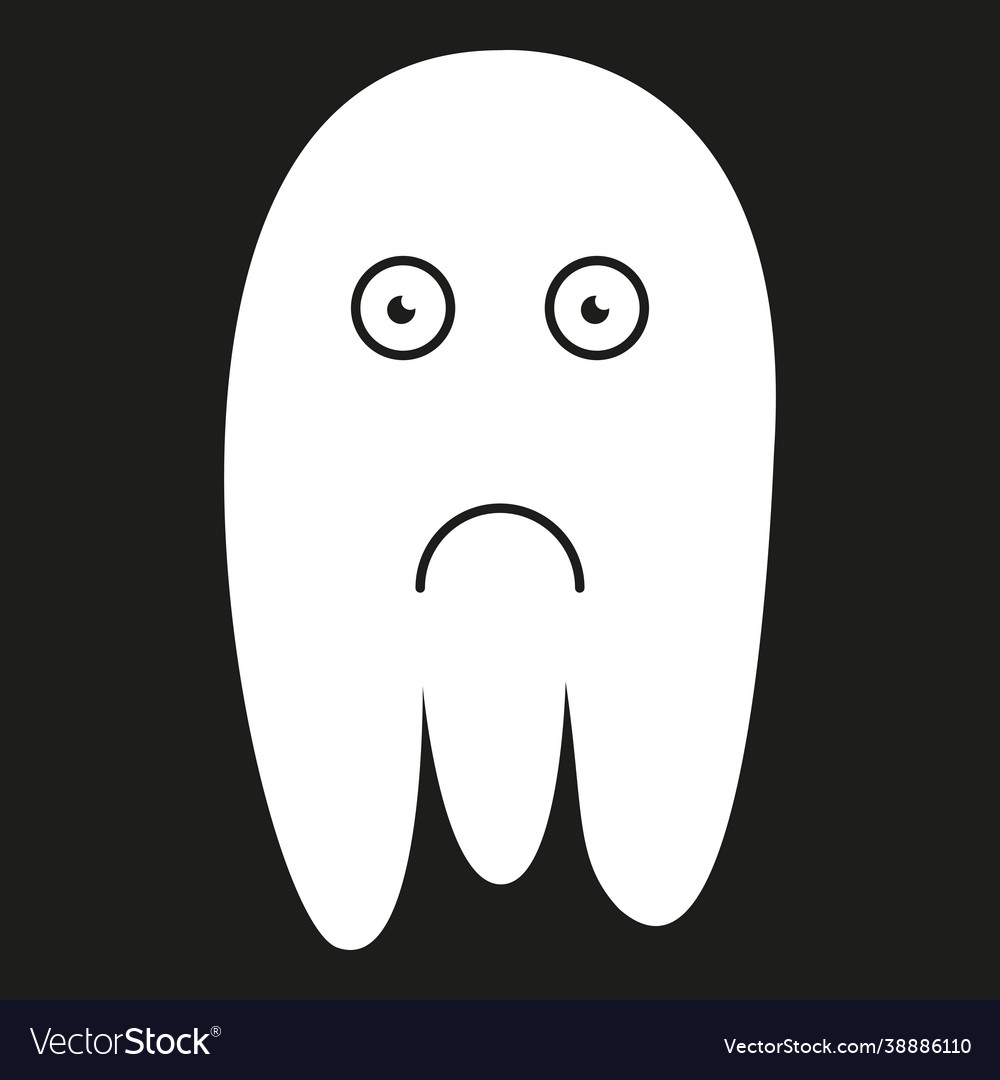 Simple flat ghost Royalty Free Vector Image - VectorStock