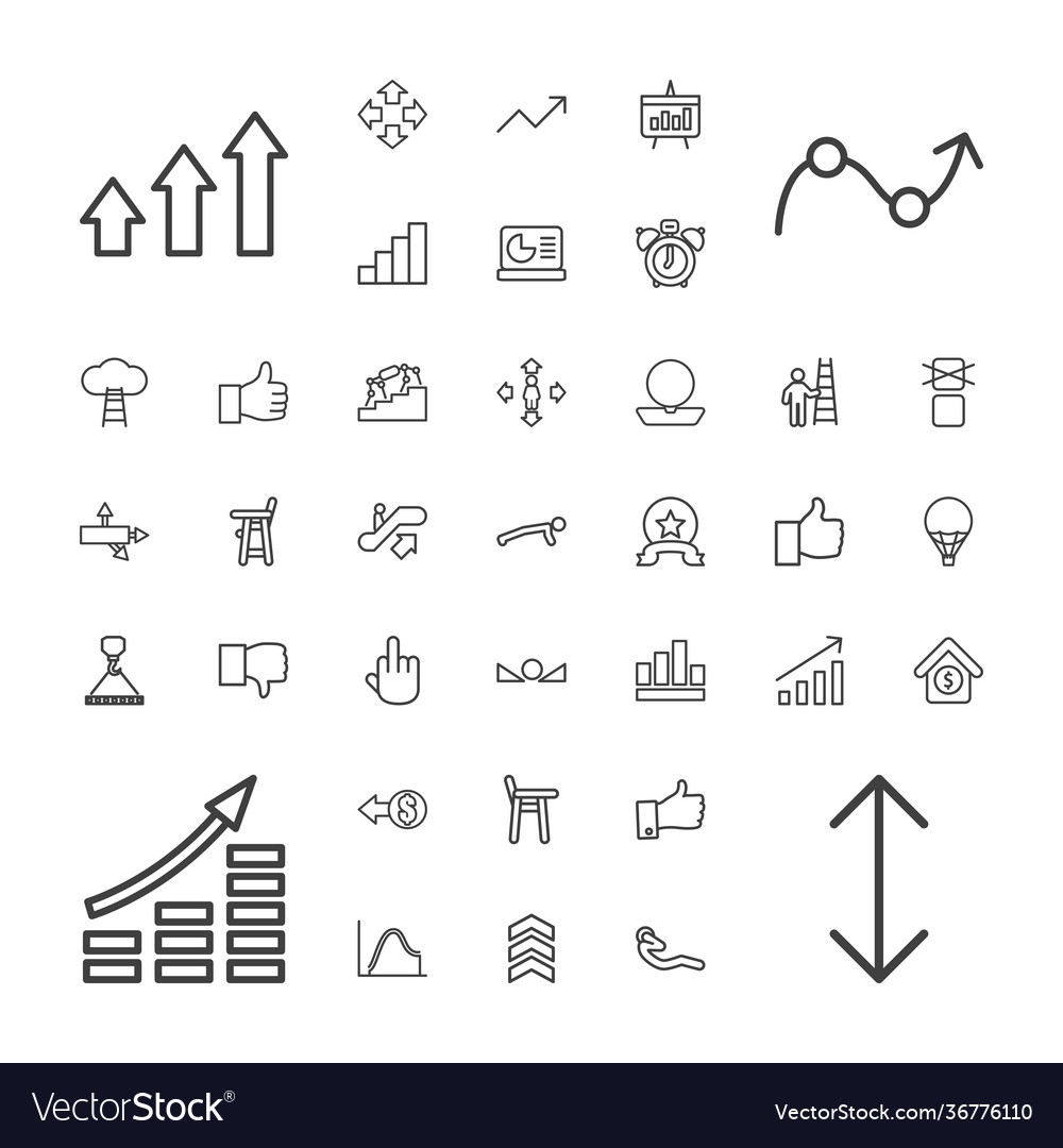 Up icons Royalty Free Vector Image - VectorStock