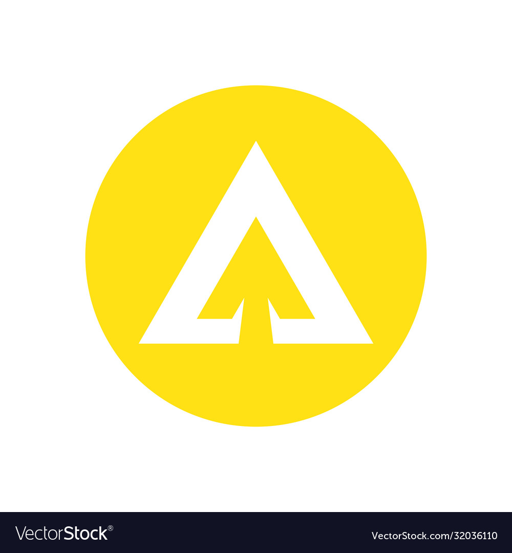 Up triangle arrow or above direction block style