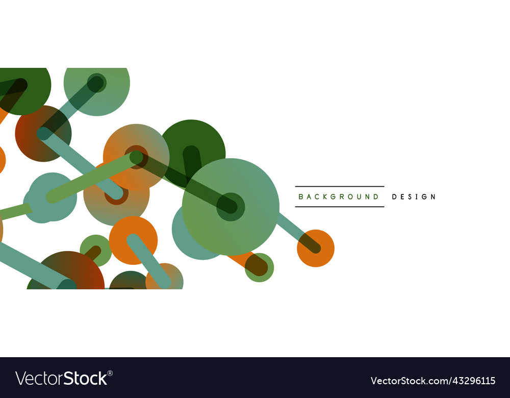 Abstract background round dots connected by lines Vector Image Abstract background round dots connected by lines