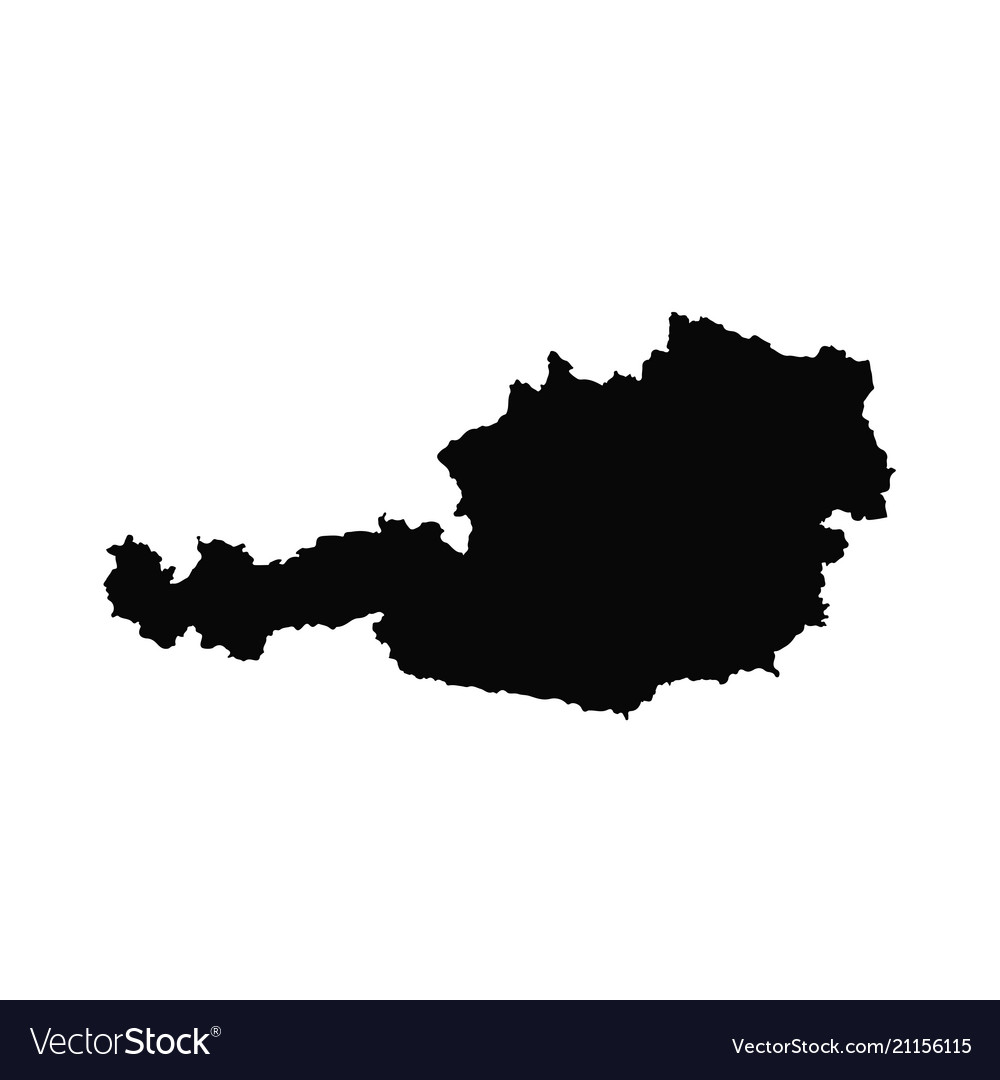 Austria Map - Black and White