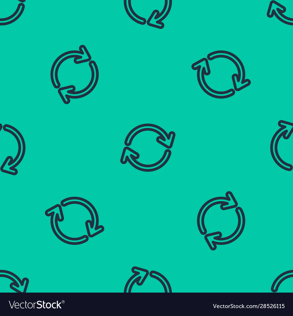 Blue line refresh icon isolated seamless pattern