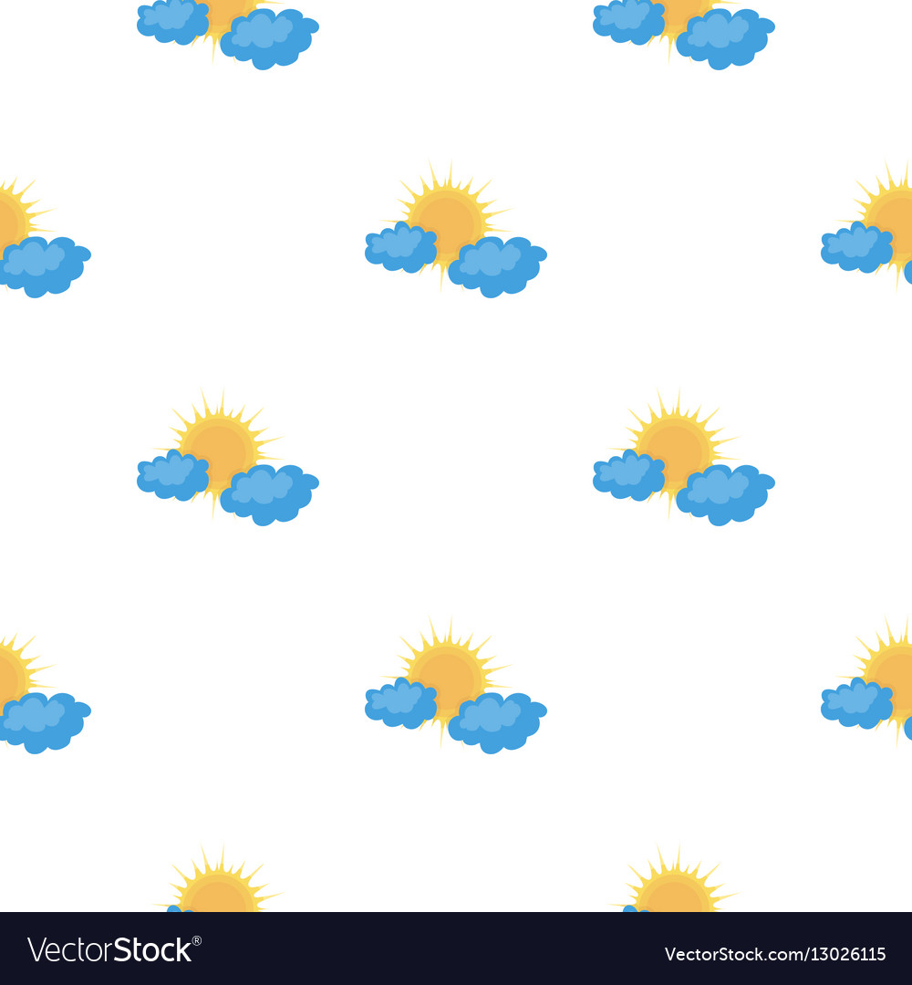 Cloudy weather icon in cartoon style isolated