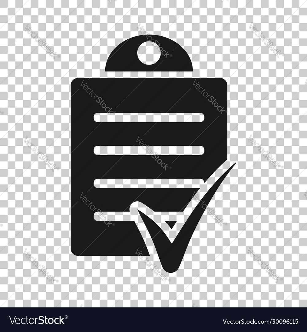 Document checklist icon in flat style report