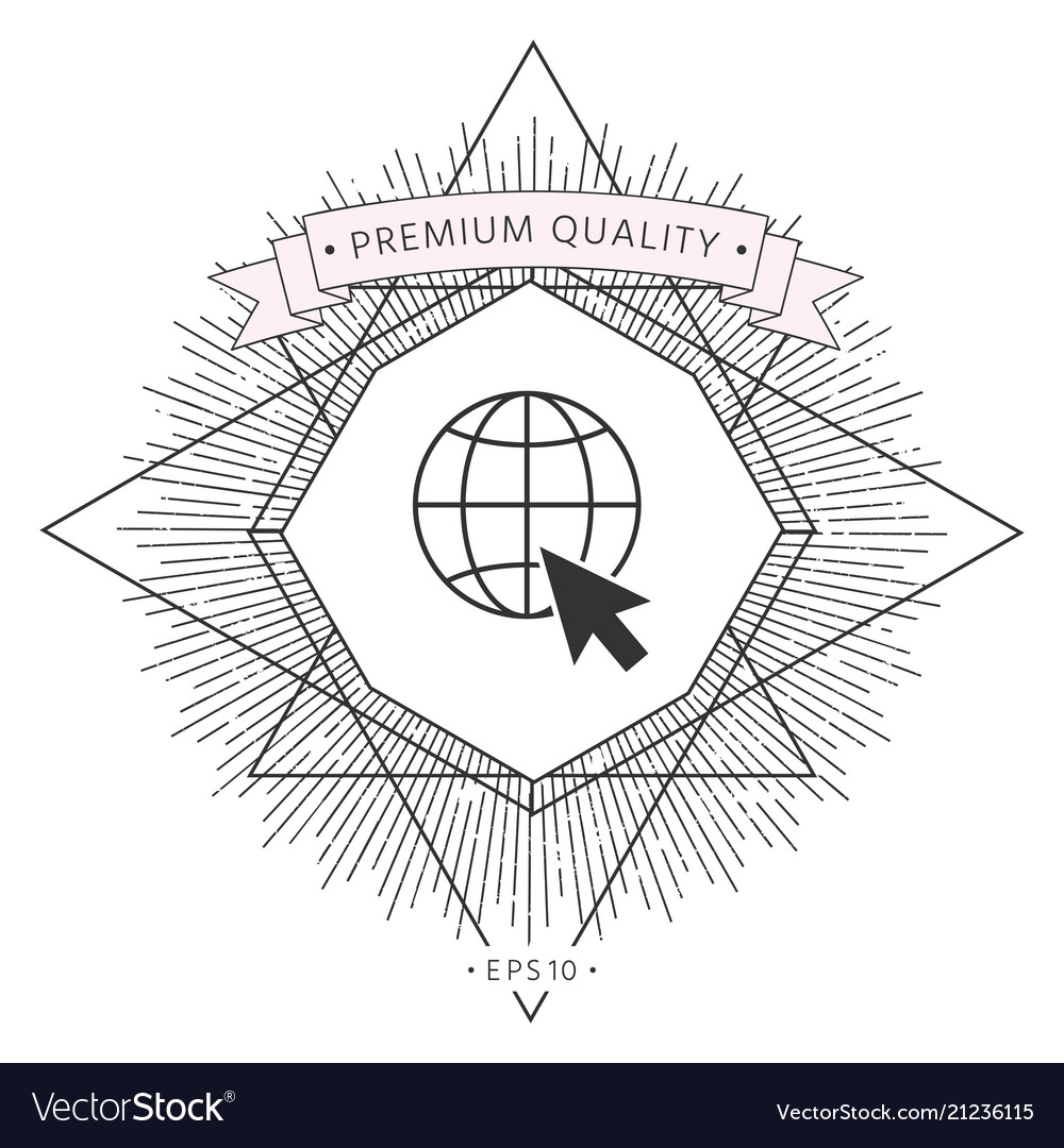 Go to web internet icon vector image Go to web internet icon