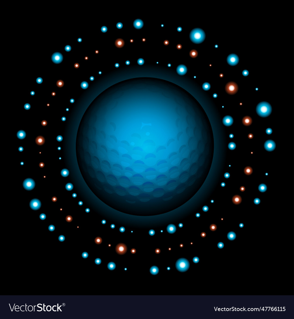 Golf ball in circle