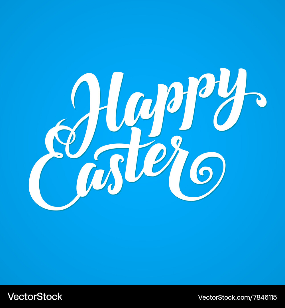 Happy easter typographical background Royalty Free Vector
