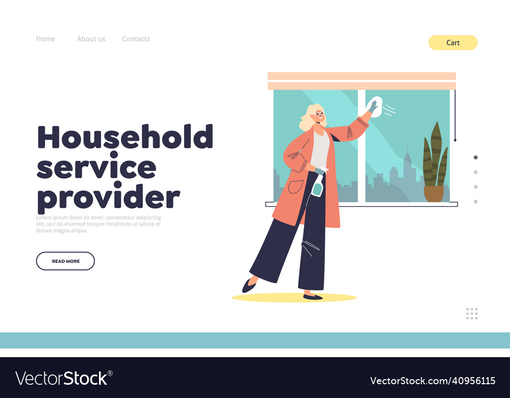 Haushaltsdienstleister Konzept der Landing Page