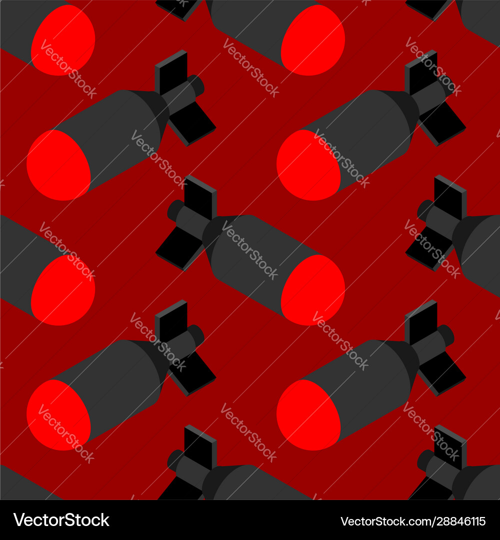 Nuke Pattern Nuclear bomb pattern seamless torpedo bombshell Vector Image