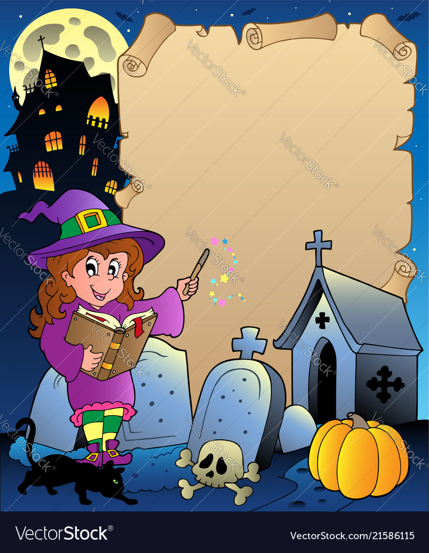Parchment With Halloween Theme 5 Vector Image Parchment With Halloween Theme 5 Vector Image