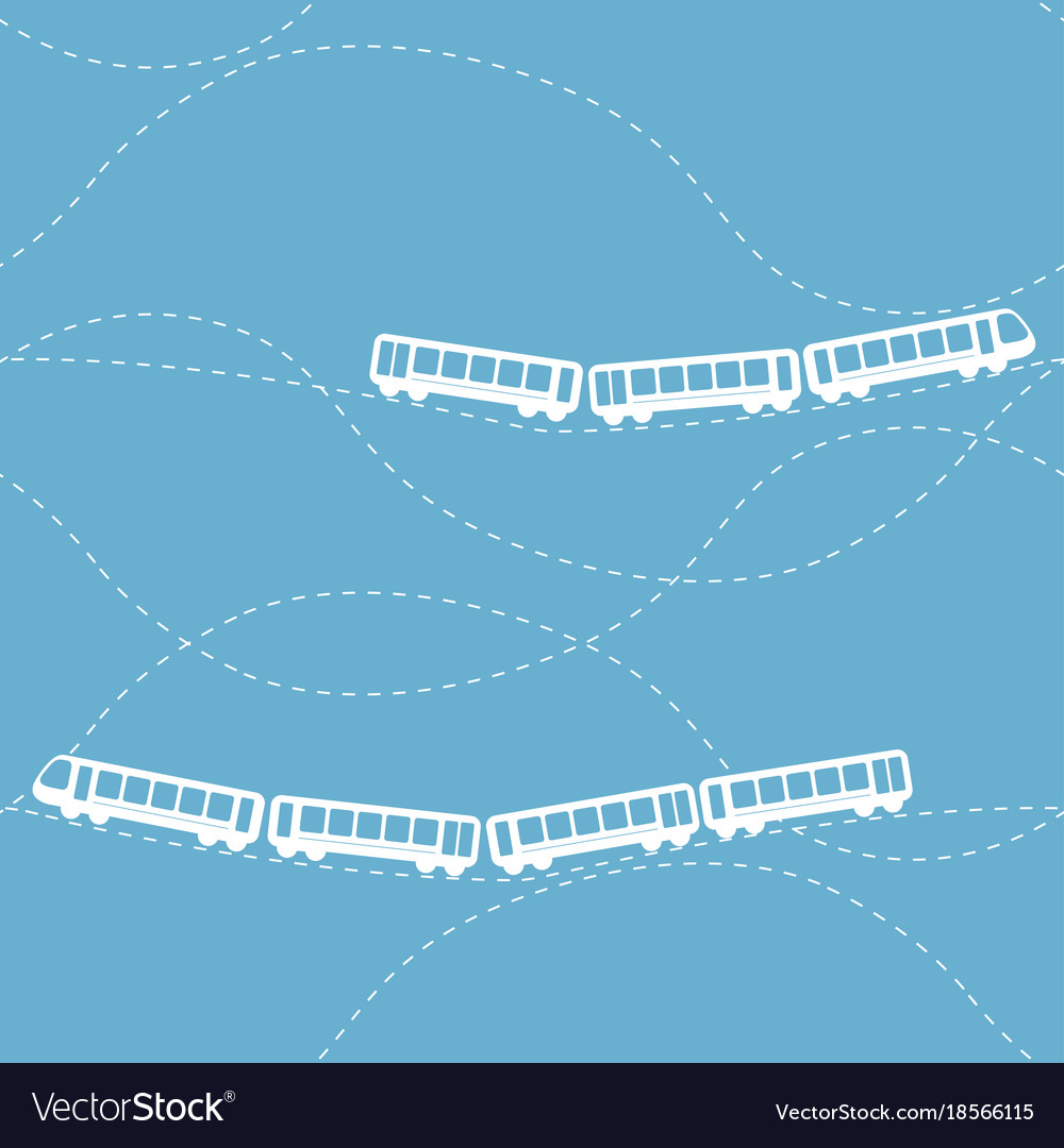 Seamless pattern with train
